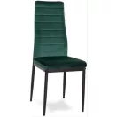 Étkezőszék, Mebelki24 VELVET4ZIELONY4, 4 db, zöld, 97 x 40 x 40 cm, bársony kárpit, acél lábak, magas háttámla, teherbírás: 120 kg