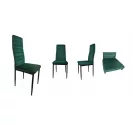Étkezőszék, Mebelki24 VELVET4ZIELONY4, 4 db, zöld, 97 x 40 x 40 cm, bársony kárpit, acél lábak, magas háttámla, teherbírás: 120 kg