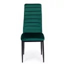 Étkezőszék, Mebelki24 VELVET4ZIELONY4, 4 db, zöld, 97 x 40 x 40 cm, bársony kárpit, acél lábak, magas háttámla, teherbírás: 120 kg