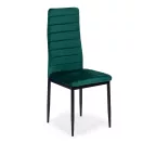 Étkezőszék, Mebelki24 VELVET4ZIELONY4, 4 db, zöld, 97 x 40 x 40 cm, bársony kárpit, acél lábak, magas háttámla, teherbírás: 120 kg