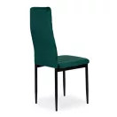 Étkezőszék, Mebelki24 VELVET4ZIELONY4, 4 db, zöld, 97 x 40 x 40 cm, bársony kárpit, acél lábak, magas háttámla, teherbírás: 120 kg
