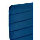 Étkezőszék, Mebelki24 VELVET4NIEBIESKI4, 4 db, kék, 97 x 40 x 40 cm, bársony kárpit, acél lábak, magas háttámla, teherbírás: 120 kg