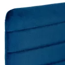 Étkezőszék, Mebelki24 VELVET4NIEBIESKI4, 4 db, kék, 97 x 40 x 40 cm, bársony kárpit, acél lábak, magas háttámla, teherbírás: 120 kg