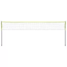 Röplabda és tollaslabda háló és állvány, Movepro VS-5.7X2.3, 600 x 240 cm, fekete/zöld, állítható magasságú, összecsukható, labdával, pumpával, rögzítőkkel