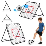   Visszapattanó futball edzőkapu, Movepro DS8028, 100 x 100 cm, fekete, állítható dőlésszög, fém váz, rögzítővel