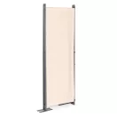 Térelválasztó paraván, MultiGarden AW-022/4TLG, bézs, 4 paneles, szélesség: 216 cm, magasság: 167 cm, összecsukható, UV-álló, vízálló PE szövet, 160 g/m2, acél váz