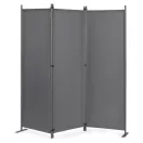 Térelválasztó paraván, MultiGarden AW-022/3TLG, szürke, 3 paneles, szélesség: 164 cm, magasság: 167 cm, összecsukható, UV-álló, vízálló PE szövet, 160 g/m2, acél váz