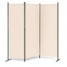 Térelválasztó paraván, MultiGarden AW-022/3TLG, bézs, 3 paneles, szélesség: 164 cm, magasság: 167 cm, összecsukható, UV-álló, vízálló PE szövet, 160 g/m2, acél váz