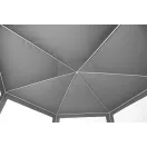 Kerti pavilon, MultiGarden PAW 2X2X2 N-GY, szürke, 2 x 2 m, 6 szúnyoghálós oldalfallal, fém vázzal, vízálló PE ponyva, 2 m magassággal, cipzáras bejárat