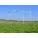 Kerti pavilon, MultiGarden PAW 2X2X2 N-GY, szürke, 2 x 2 m, 6 szúnyoghálós oldalfallal, fém vázzal, vízálló PE ponyva, 2 m magassággal, cipzáras bejárat