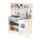Játékkonyha, ECOTOYS 7271, 70 x 30,5 x 93,5 cm, MDF, hanghatásokkal, LED világítással, sütővel, mosógéppel, mikróval, páraelszívóval, mosogatóval, 5 db konyhai kiegészítővel, 3 éves kortól