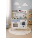 Játékkonyha, ECOTOYS 7271, 70 x 30,5 x 93,5 cm, MDF, hanghatásokkal, LED világítással, sütővel, mosógéppel, mikróval, páraelszívóval, mosogatóval, 5 db konyhai kiegészítővel, 3 éves kortól