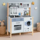 Játékkonyha, ECOTOYS 7271, 70 x 30,5 x 93,5 cm, MDF, hanghatásokkal, LED világítással, sütővel, mosógéppel, mikróval, páraelszívóval, mosogatóval, 5 db konyhai kiegészítővel, 3 éves kortól