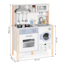 Játékkonyha, ECOTOYS 7271, 70 x 30,5 x 93,5 cm, MDF, hanghatásokkal, LED világítással, sütővel, mosógéppel, mikróval, páraelszívóval, mosogatóval, 5 db konyhai kiegészítővel, 3 éves kortól