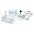 Fa babaház, ECOTOYS D8211, Alice, 52,5 x 28 x 96 cm, 3 szint, 4 szoba, 9 db bútor, gyerekbiztos kivitel, 3 éves kortól