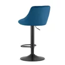 Bárszék, Leobert 3439-1-KAST-AREX66, kék, 63-83,5 cm ülésmagasság, háttámlás, lábtartóval, fekete talp, teherbírás: 110 kg