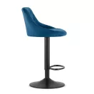 Bárszék, Leobert 3439-1-KAST-AREX66, kék, 63-83,5 cm ülésmagasság, háttámlás, lábtartóval, fekete talp, teherbírás: 110 kg