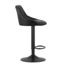 Bárszék, Leobert 3432-1-KAST-AREX66, fekete, 63-83,5 cm ülésmagasság, háttámlás, lábtartóval, fekete talp, teherbírás: 110 kg