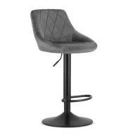   Bárszék, Leobert 3436-1-KAST-AREX66, szürke, 63-83,5 cm ülésmagasság, háttámlás, lábtartóval, fekete talp, teherbírás: 110 kg