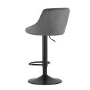 Bárszék, Leobert 3436-1-KAST-AREX66, szürke, 63-83,5 cm ülésmagasság, háttámlás, lábtartóval, fekete talp, teherbírás: 110 kg