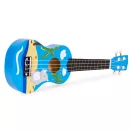 Gyerek ukulele, ECOTOYS MF019H, kék, 17,5 x 6 x 53 cm, fa, hangolható, 4 nejlon húrral, pengetővel, 12 bunddal, 3 éves kortól ajánlott
