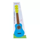 Gyerek ukulele, ECOTOYS MF019H, kék, 17,5 x 6 x 53 cm, fa, hangolható, 4 nejlon húrral, pengetővel, 12 bunddal, 3 éves kortól ajánlott