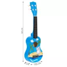Gyerek ukulele, ECOTOYS MF019H, kék, 17,5 x 6 x 53 cm, fa, hangolható, 4 nejlon húrral, pengetővel, 12 bunddal, 3 éves kortól ajánlott