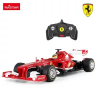   Távirányítós autó, Rastar, Ferrari F1, piros, 28 cm, 1:18 méretarány, teljes irányítás, elemes (3+2 db AA, nem tartozék)