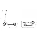 Klasszikus roller, Bauerkraft G-113, összecsukható, 20 cm PU kerekek, ABEC-7 csapágy, lábfék, állítható magasság: 95–105 cm, maximum 80 kg