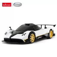   Távirányítós autó, Rastar, Pagani Zonda R, fehér, 33 cm, 1:14 méretarány, teljes irányítás, elemes (5+2 db AA, nem tartozék)