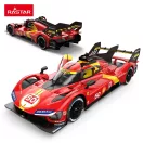 Távirányítós autó, Rastar, Ferrari 499P, piros, 36 cm, 1:14 méretarány, teljes irányítás, elemes (5+2 db AA, nem tartozék)