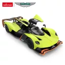 Távirányítós autó, Rastar, Aston Martin Valkyrie AMR Pro, zöld/fekete, 36 cm, 1:14 méretarány, nyitható ajtók, teljes irányítás, elemes (5+2 db AA, nem tartozék)