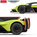 Távirányítós autó, Rastar, Aston Martin Valkyrie AMR Pro, zöld/fekete, 36 cm, 1:14 méretarány, nyitható ajtók, teljes irányítás, elemes (5+2 db AA, nem tartozék)