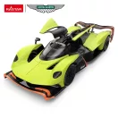 Távirányítós autó, Rastar, Aston Martin Valkyrie AMR Pro, zöld/fekete, 36 cm, 1:14 méretarány, nyitható ajtók, teljes irányítás, elemes (5+2 db AA, nem tartozék)