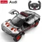 Távirányítós autó, Rastar, Audi RS Q E-Tron, sötétszürke, 34 cm, 1:14 méretarány, teljes irányítás, két sebességfokozat, drift funkció, teljes irányítás, elemes (5+2 db AA, nem tartozék)