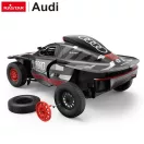 Távirányítós autó, Rastar, Audi RS Q E-Tron, sötétszürke, 34 cm, 1:14 méretarány, teljes irányítás, két sebességfokozat, drift funkció, teljes irányítás, elemes (5+2 db AA, nem tartozék)