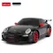 Távirányítós autó, Rastar, Porsche 911 GT3 RS, fekete, 19 cm, 1:24 méretarány, teljes irányítás, elemes (3+2 db AA, nem tartozék)
