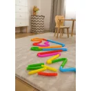 Szenzoros csőkészlet, MULTISTORE HC750562, Pukkanó csövek, 60 db, többszínű, összekapcsolható, hajlítható, hanghatással, stresszoldó, 3 éves kortól