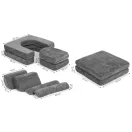 Gyerek moduláris fotel, ECOTOYS TMSRT-17-GY, szürke, 10 modul, levehető és mosható huzat, habszivacs, átalakítható kanapévá, puffá, matraccá, teherbírás: 80 kg