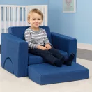 Gyerek moduláris fotel, ECOTOYS TMSRT-13-NB, kék, 8 modul, levehető és mosható huzat, habszivacs, átalakítható kanapévá, puffá, matraccá, teherbírás: 120 kg
