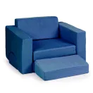 Gyerek moduláris fotel, ECOTOYS TMSRT-13-NB, kék, 8 modul, levehető és mosható huzat, habszivacs, átalakítható kanapévá, puffá, matraccá, teherbírás: 120 kg
