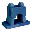 Gyerek moduláris fotel, ECOTOYS TMSRT-13-NB, kék, 8 modul, levehető és mosható huzat, habszivacs, átalakítható kanapévá, puffá, matraccá, teherbírás: 120 kg