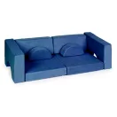 Gyerek moduláris fotel, ECOTOYS TMSRT-13-NB, kék, 8 modul, levehető és mosható huzat, habszivacs, átalakítható kanapévá, puffá, matraccá, teherbírás: 120 kg