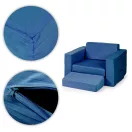 Gyerek moduláris fotel, ECOTOYS TMSRT-13-NB, kék, 8 modul, levehető és mosható huzat, habszivacs, átalakítható kanapévá, puffá, matraccá, teherbírás: 120 kg