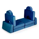 Gyerek moduláris fotel, ECOTOYS TMSRT-15-NB, kék, 10 modul, levehető és mosható huzat, habszivacs, átalakítható kanapévá, puffá, matraccá, teherbírás: 120 kg