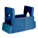 Gyerek moduláris fotel, ECOTOYS TMSRT-15-NB, kék, 10 modul, levehető és mosható huzat, habszivacs, átalakítható kanapévá, puffá, matraccá, teherbírás: 120 kg
