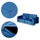 Gyerek moduláris fotel, ECOTOYS TMSRT-15-NB, kék, 10 modul, levehető és mosható huzat, habszivacs, átalakítható kanapévá, puffá, matraccá, teherbírás: 120 kg