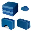Gyerek moduláris fotel, ECOTOYS TMSRT-15-NB, kék, 10 modul, levehető és mosható huzat, habszivacs, átalakítható kanapévá, puffá, matraccá, teherbírás: 120 kg