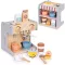 Fa kávéfőző, ECOTOYS HM328245, boltos kiegészítővel, 26 db tartozék, lekerekített élek, 3 éves kortól