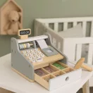 Játék pénztárgép, ECOTOYS HM328241, 22 x 17 x 17 cm, szkennerrel és kártyaolvasóval, nyitható fiókkal, érmékkel és bankjegyekkel, 3 éves kortól